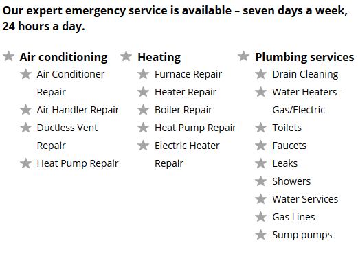 Plumbing, Heating and Air Conditioning Services in Vincentown, NJ